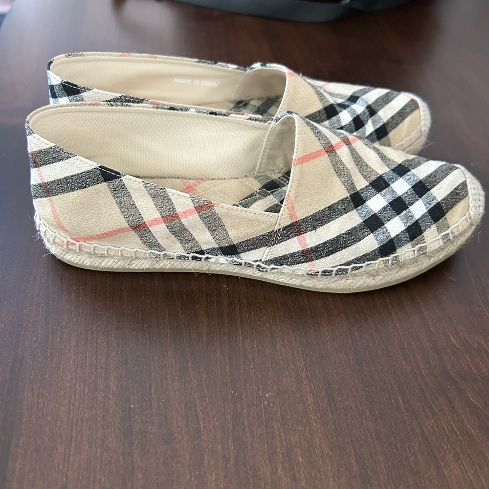 Burberry Women's Plaid Espadrilles - Black, Cream, and Red - Picture 2 of 3